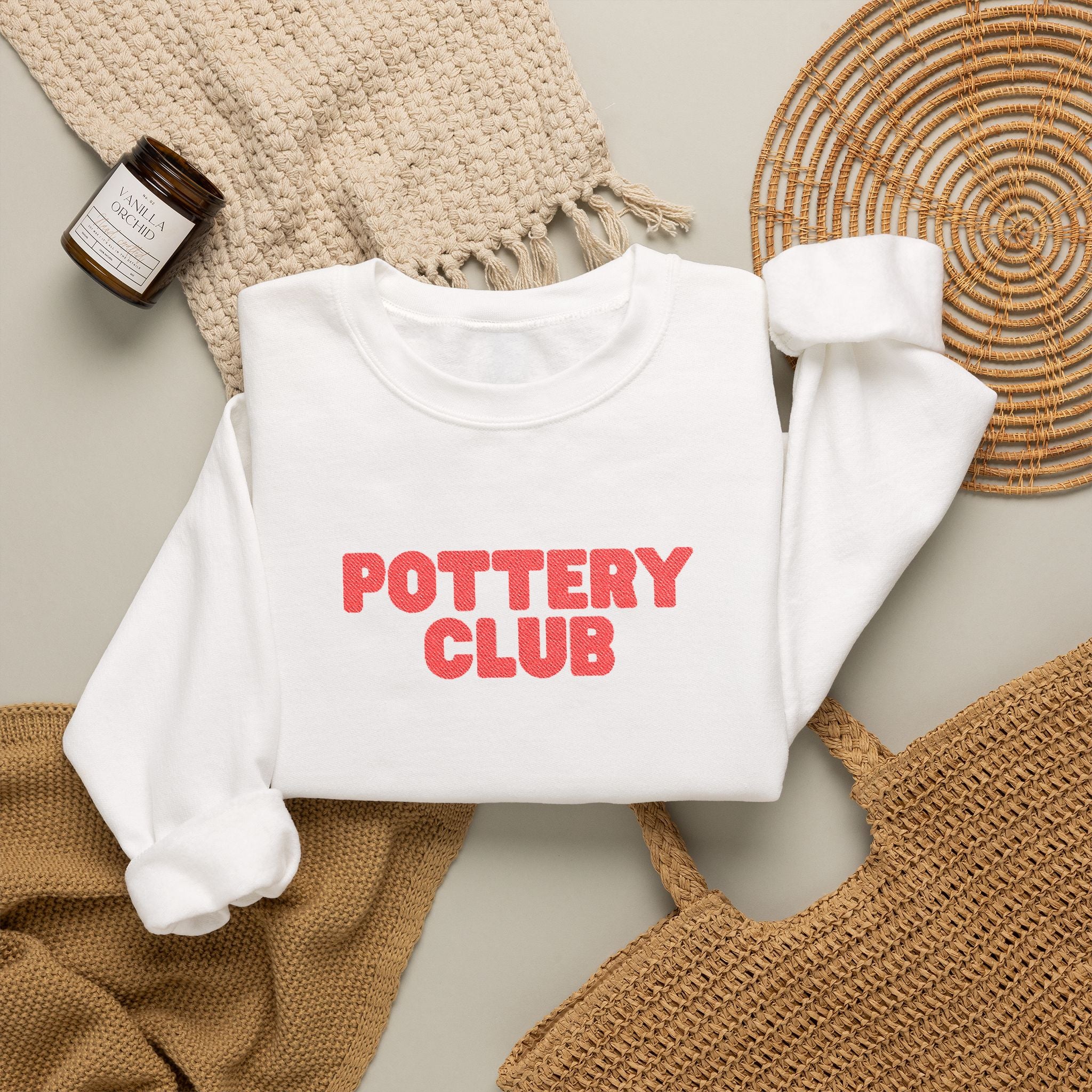 'pottery club' crewneck sweatshirt