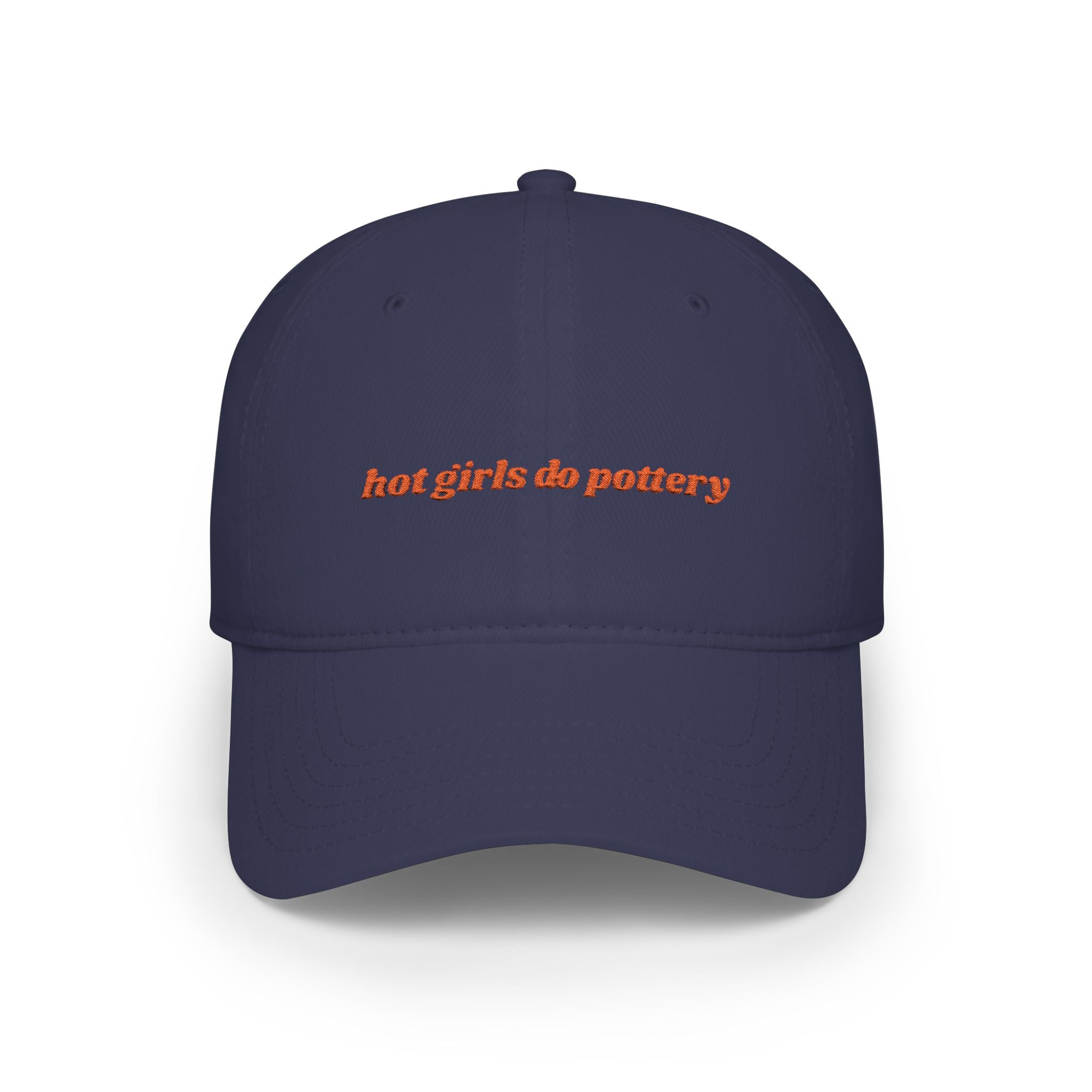 'hot girls do pottery' embroidered baseball cap