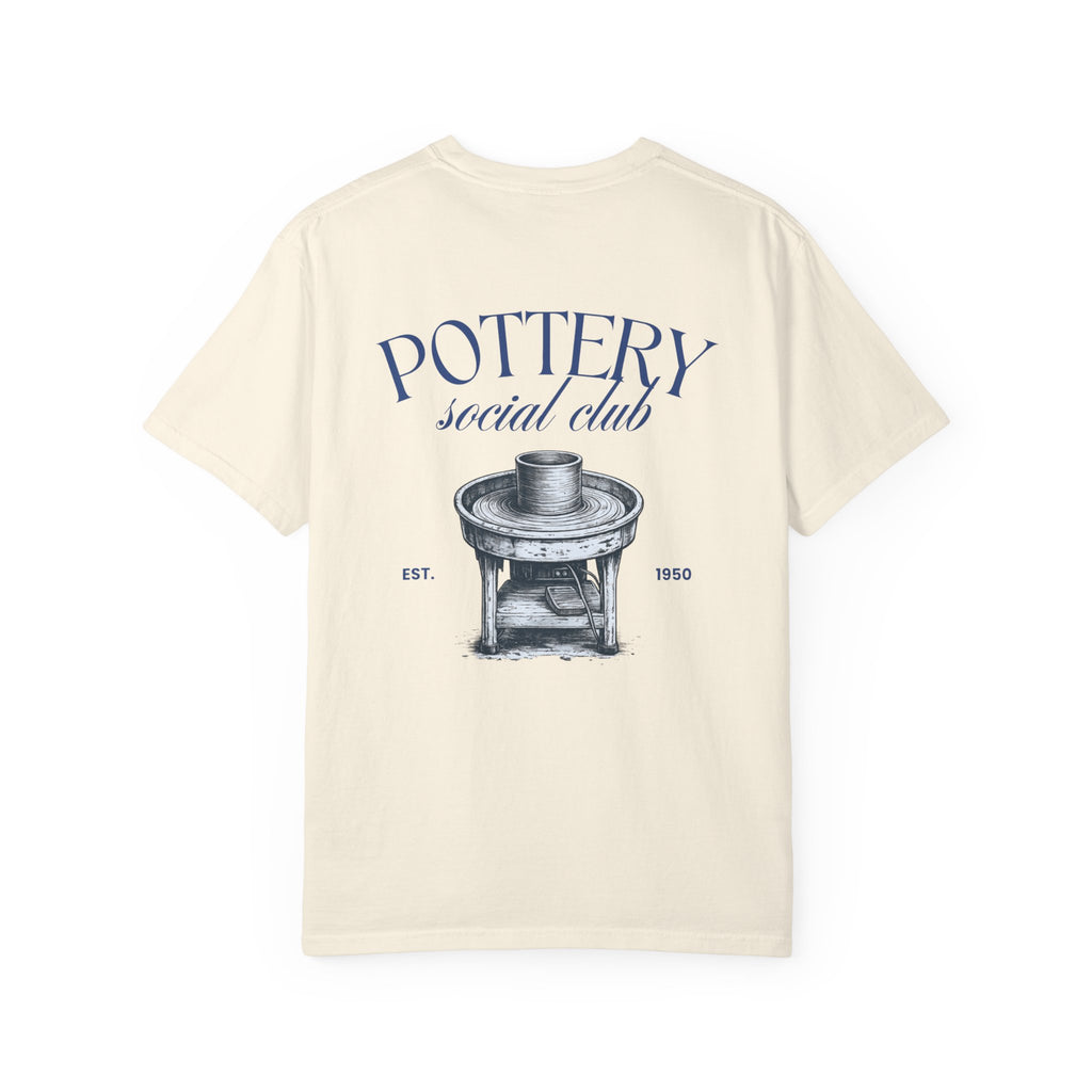 pottery social club t shirt | vintage pottery wheel graphic