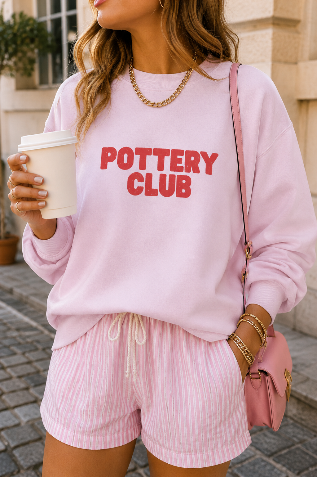 'pottery club' crewneck sweatshirt