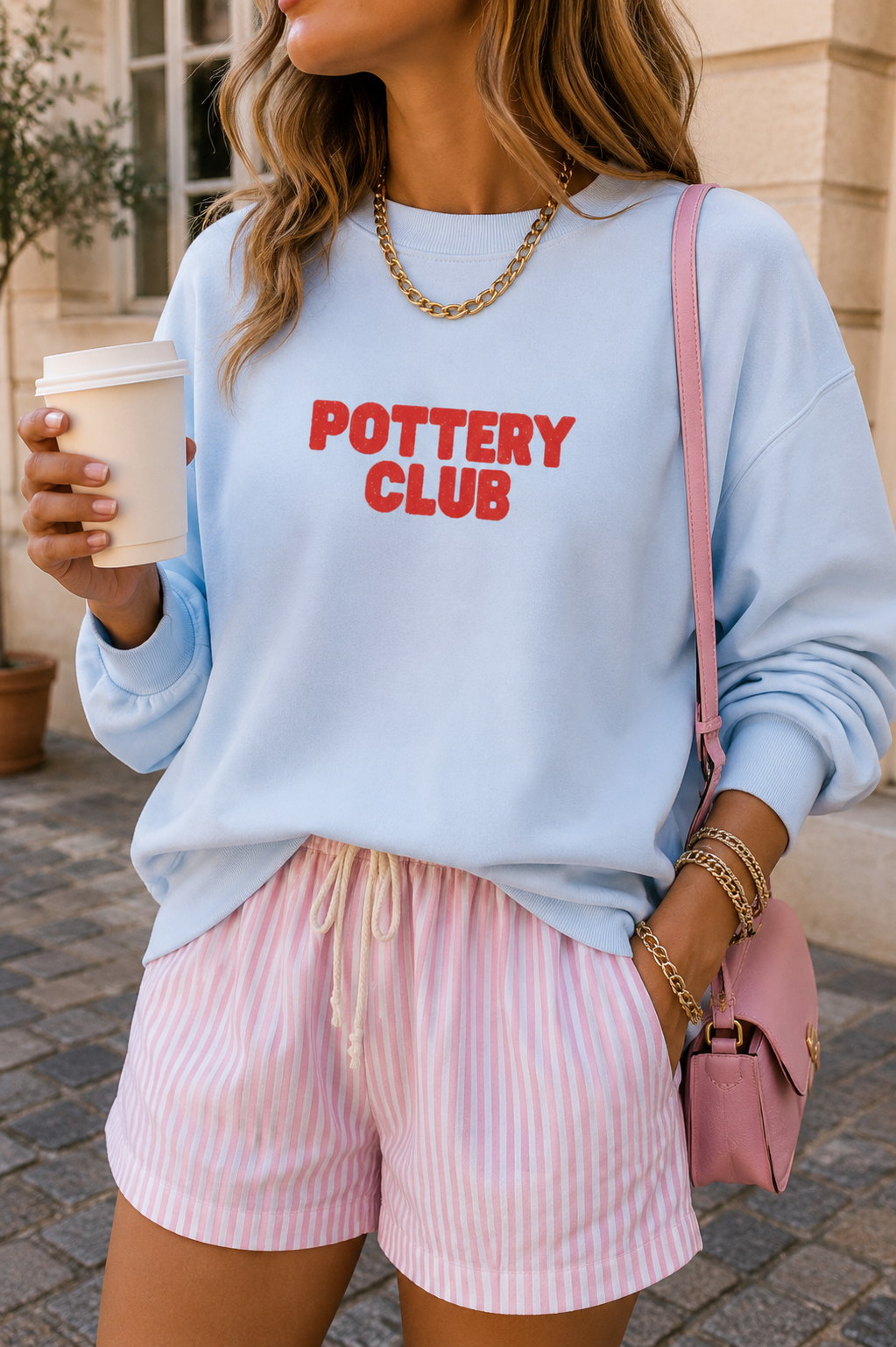 'pottery club' crewneck sweatshirt
