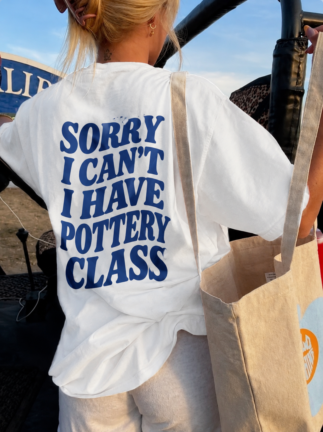 'sorry i can't i have pottery class' t-shirt