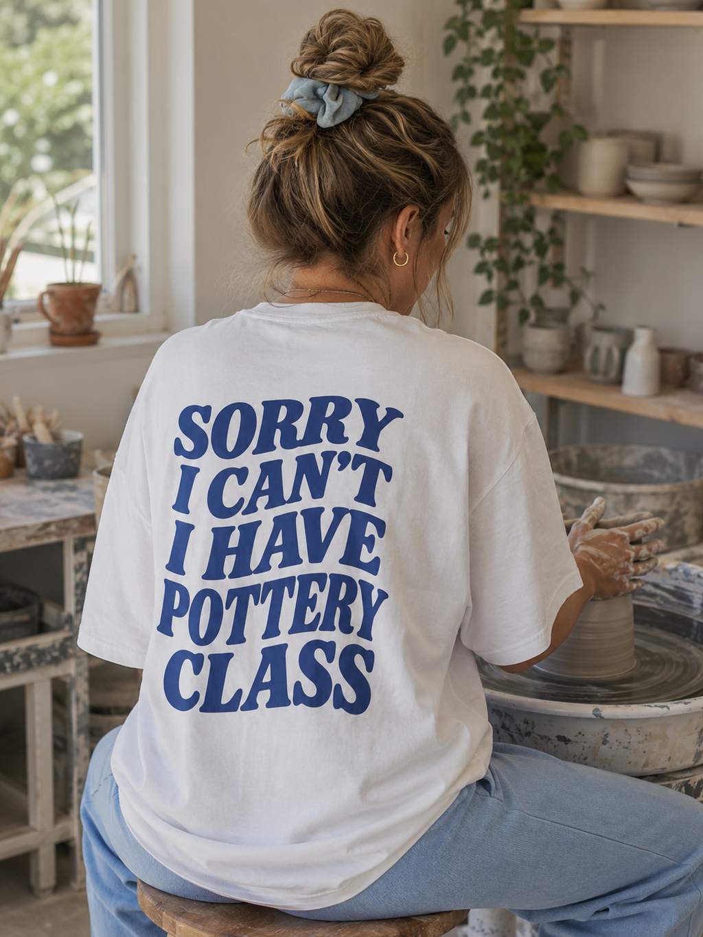 'sorry i can't i have pottery class' t-shirt