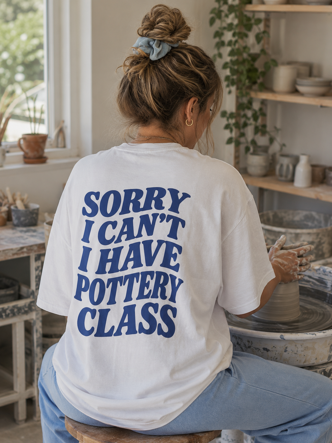 'sorry i can't i have pottery class' t-shirt