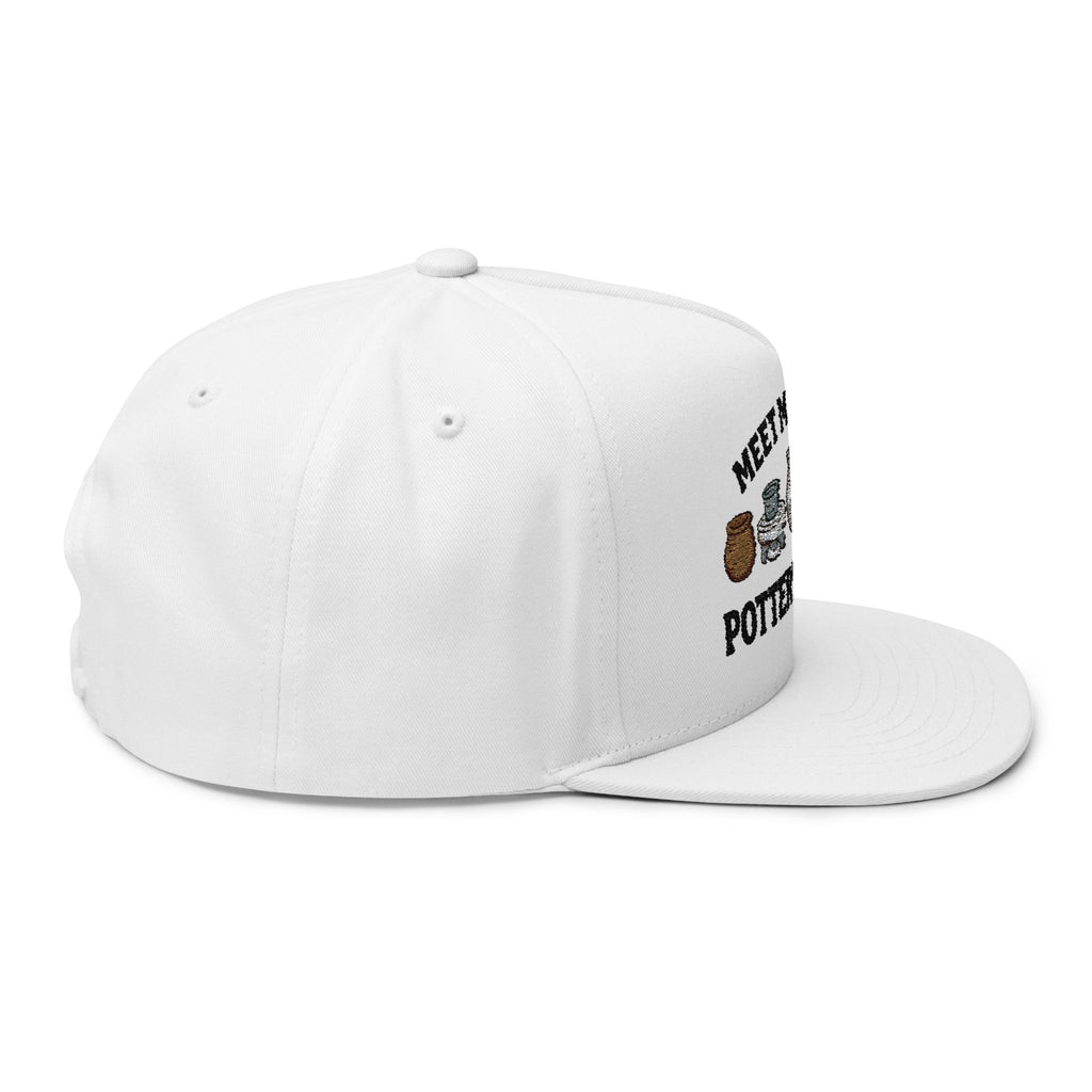 "meet me at the pottery studio" embroidered hat