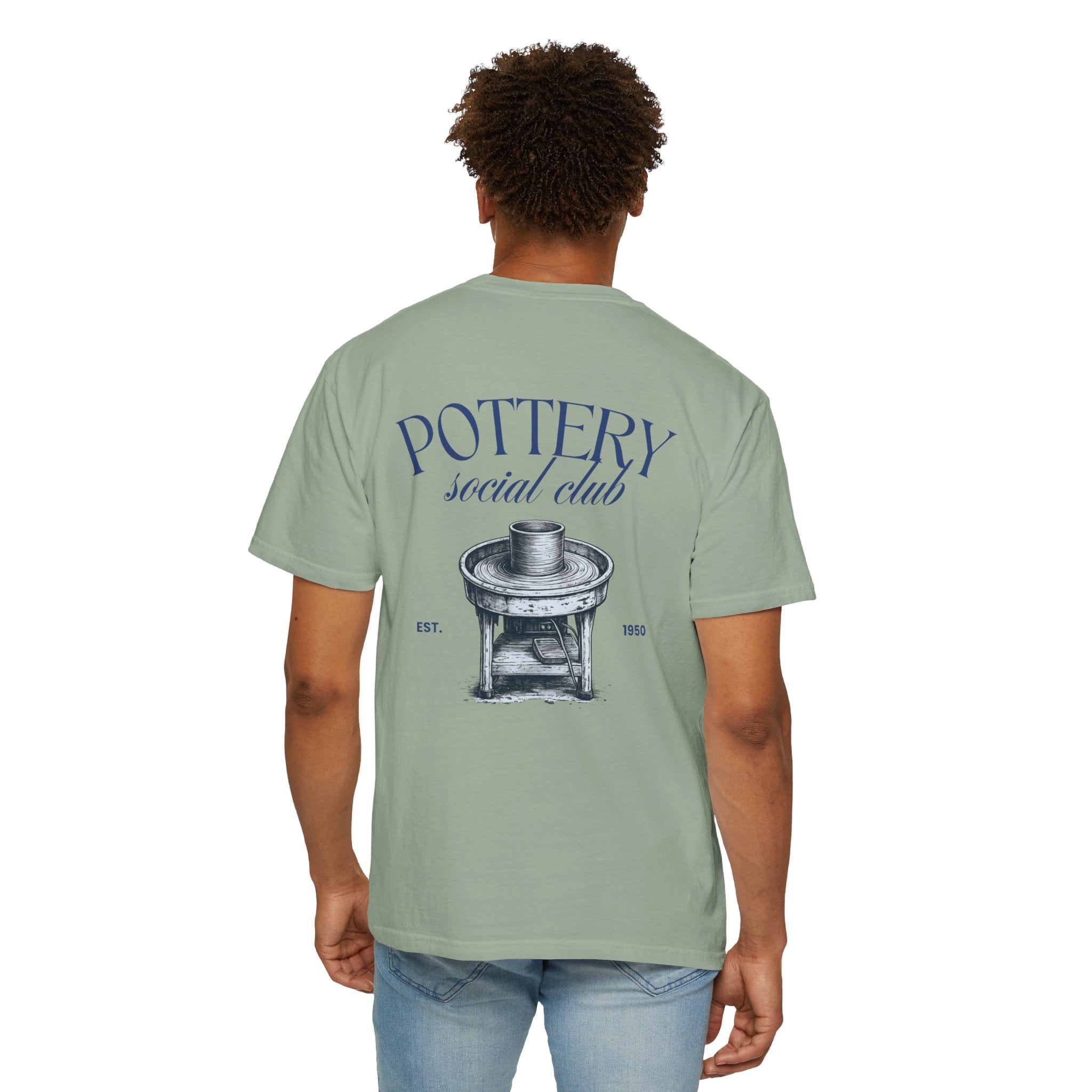 pottery social club t shirt | vintage pottery wheel graphic