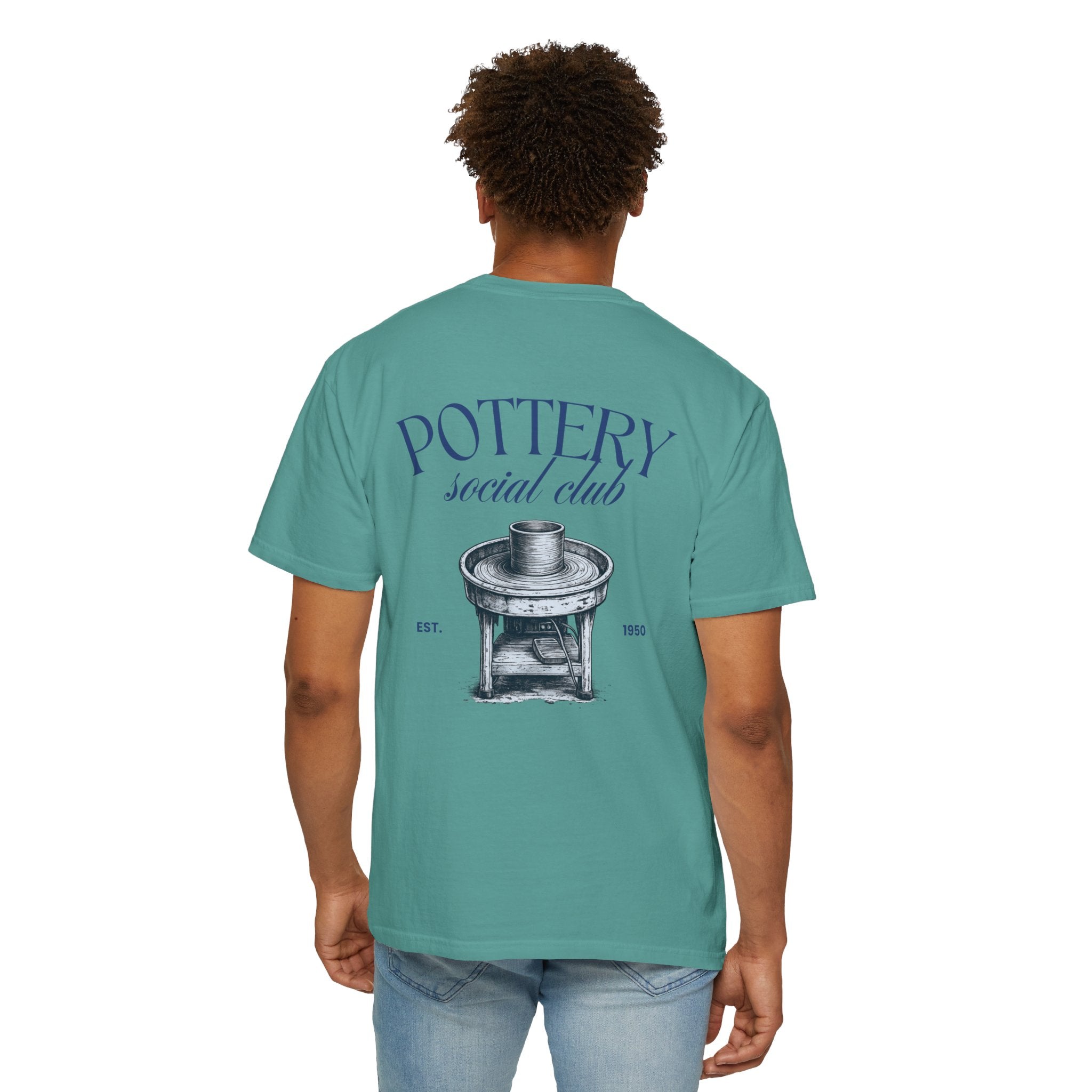 pottery social club t shirt | vintage pottery wheel graphic