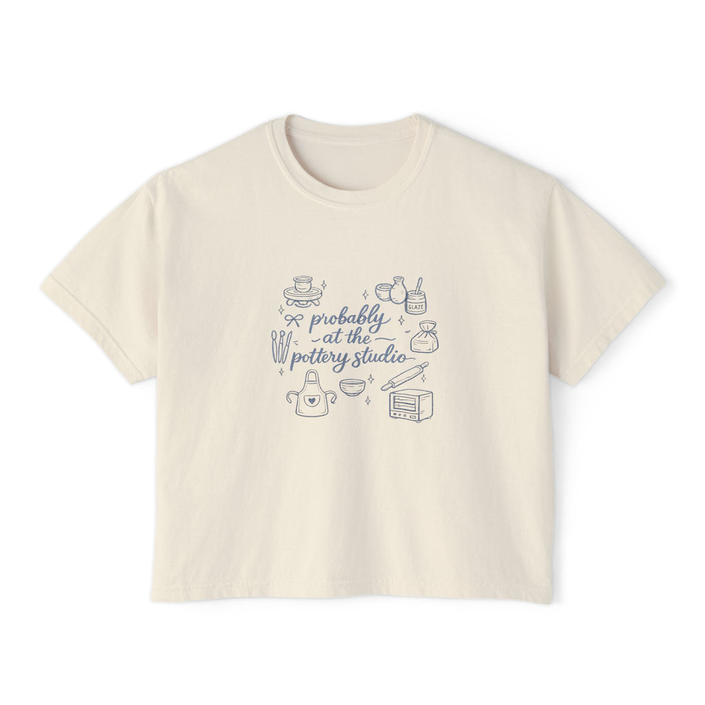 probably in the studio - boxy tee