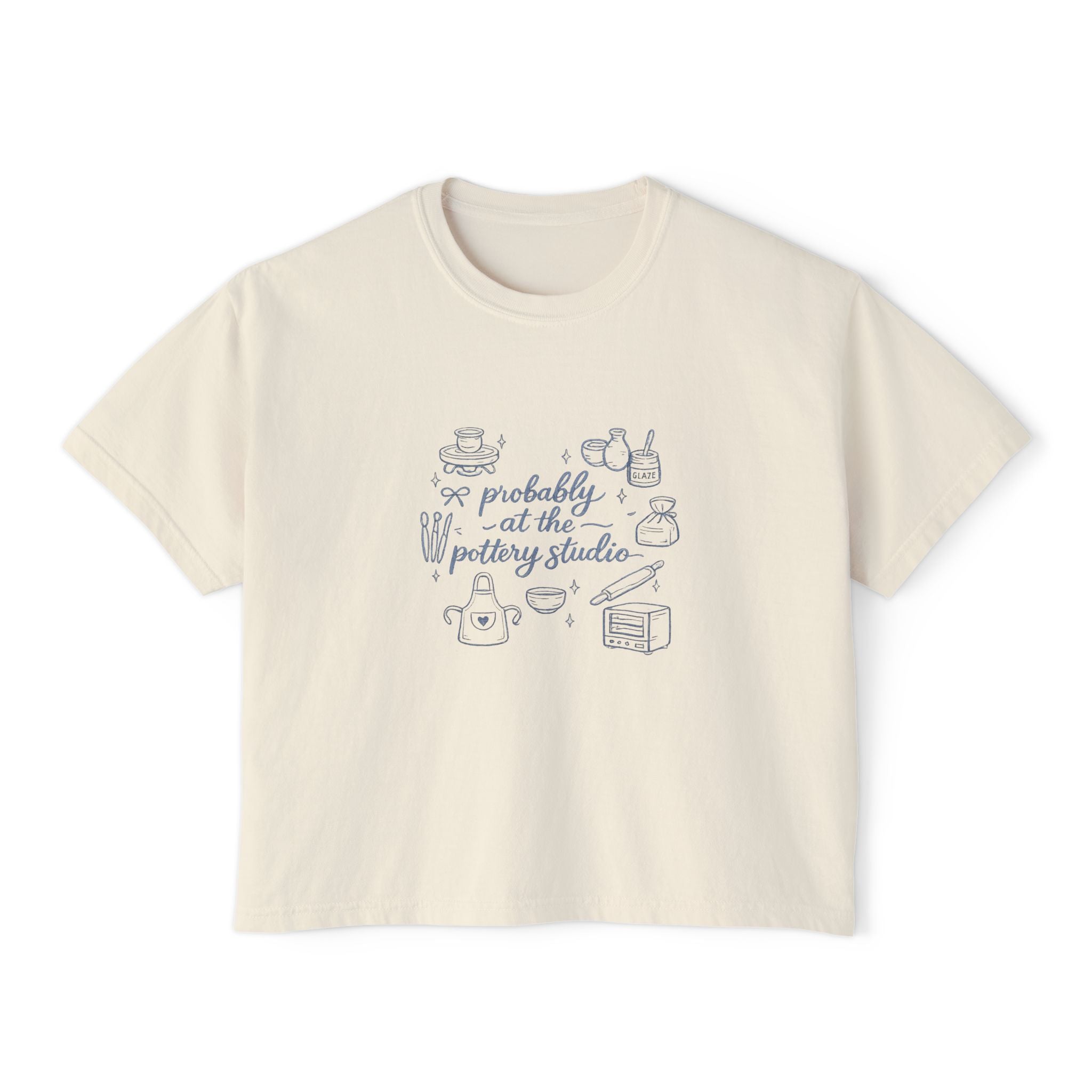 probably in the studio - boxy tee