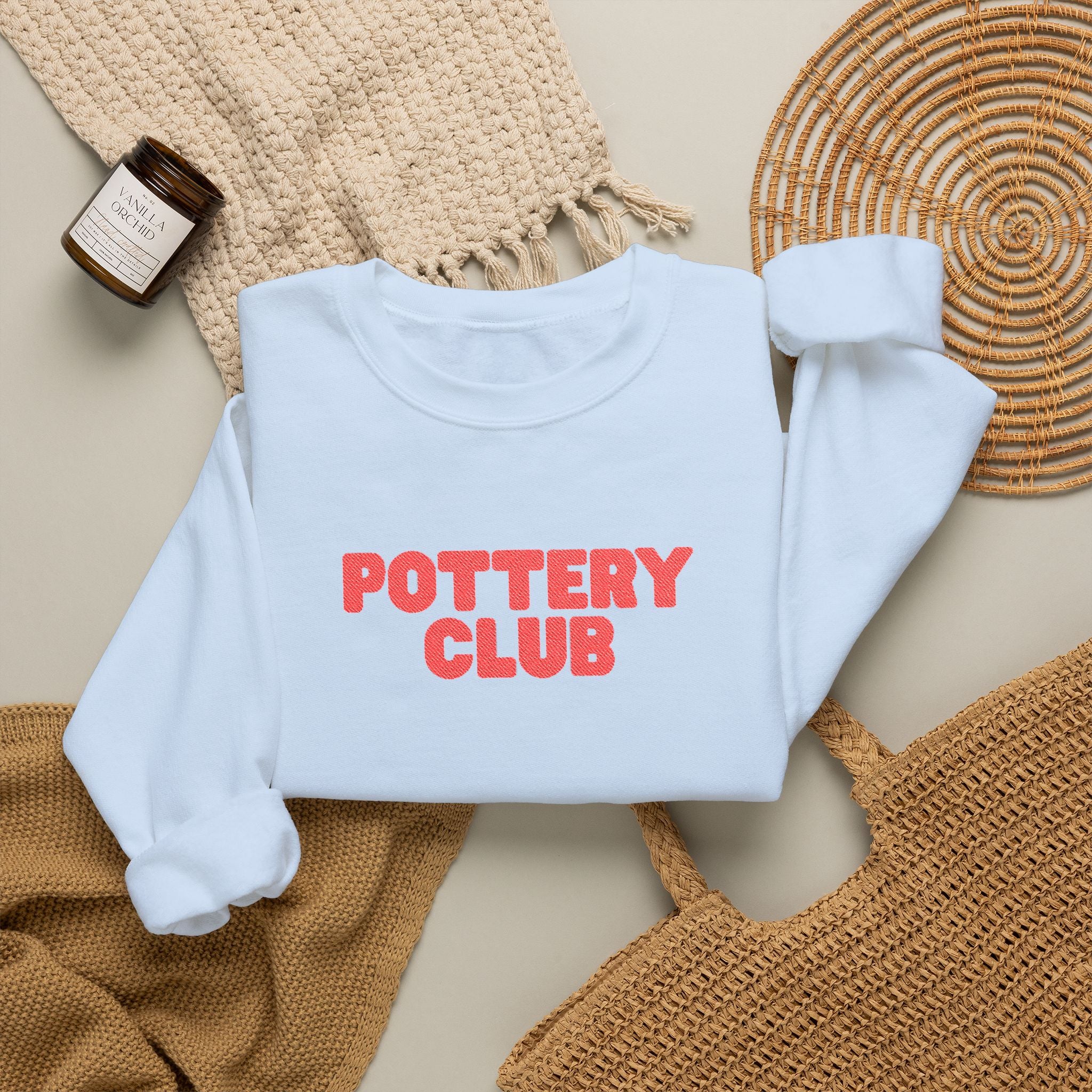 'pottery club' crewneck sweatshirt